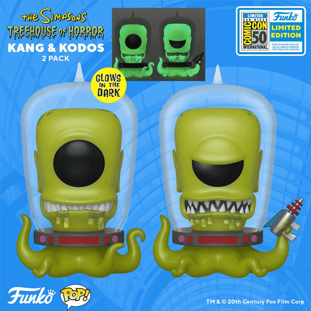 Simpsons - Kang and Kodos 2-Pack - 2019 Summer Convention GITD - Funko Pop! - Vinyl Figur