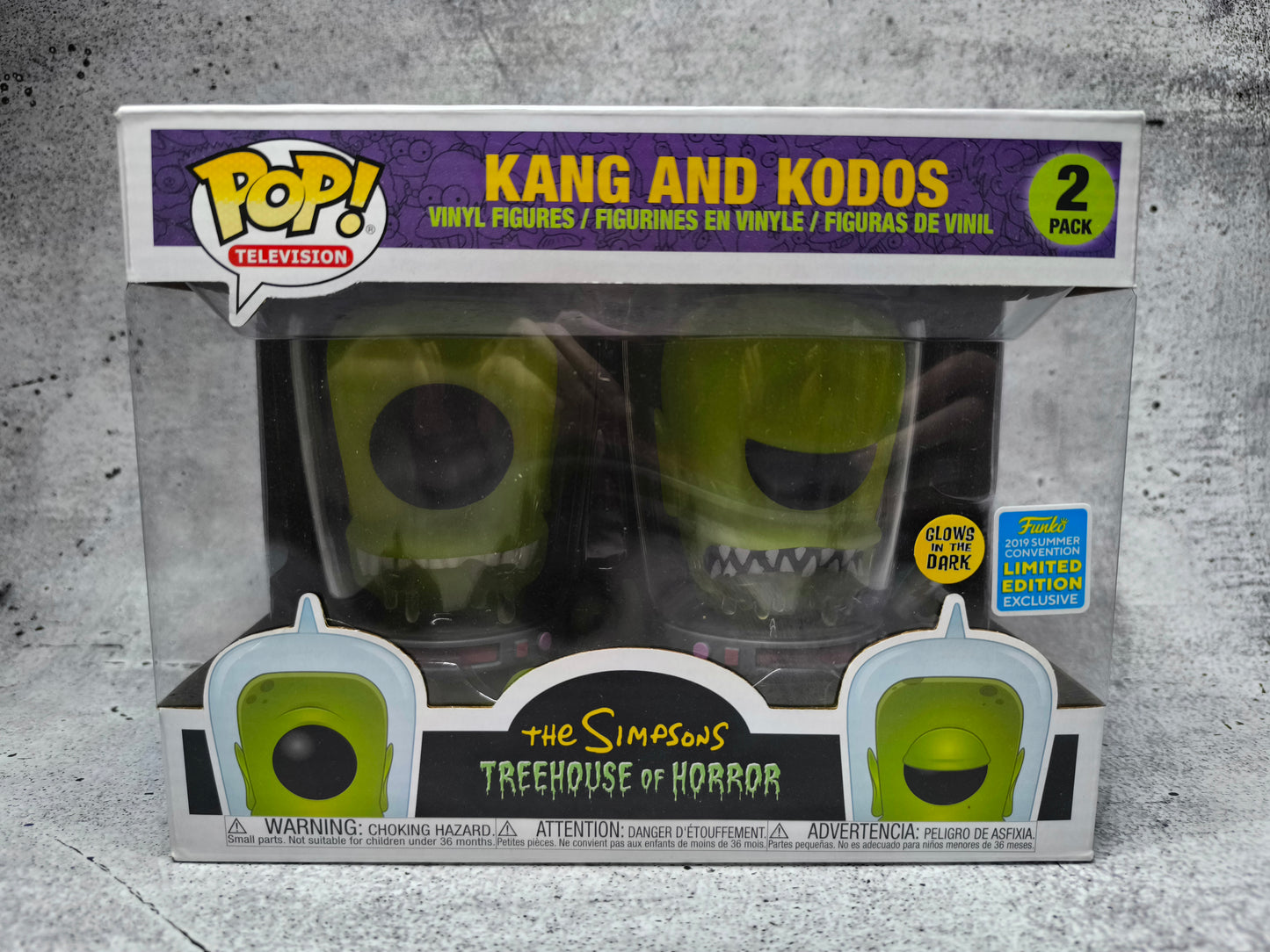 Simpsons - Kang and Kodos 2-Pack - 2019 Summer Convention GITD - Funko Pop! - Vinyl Figur