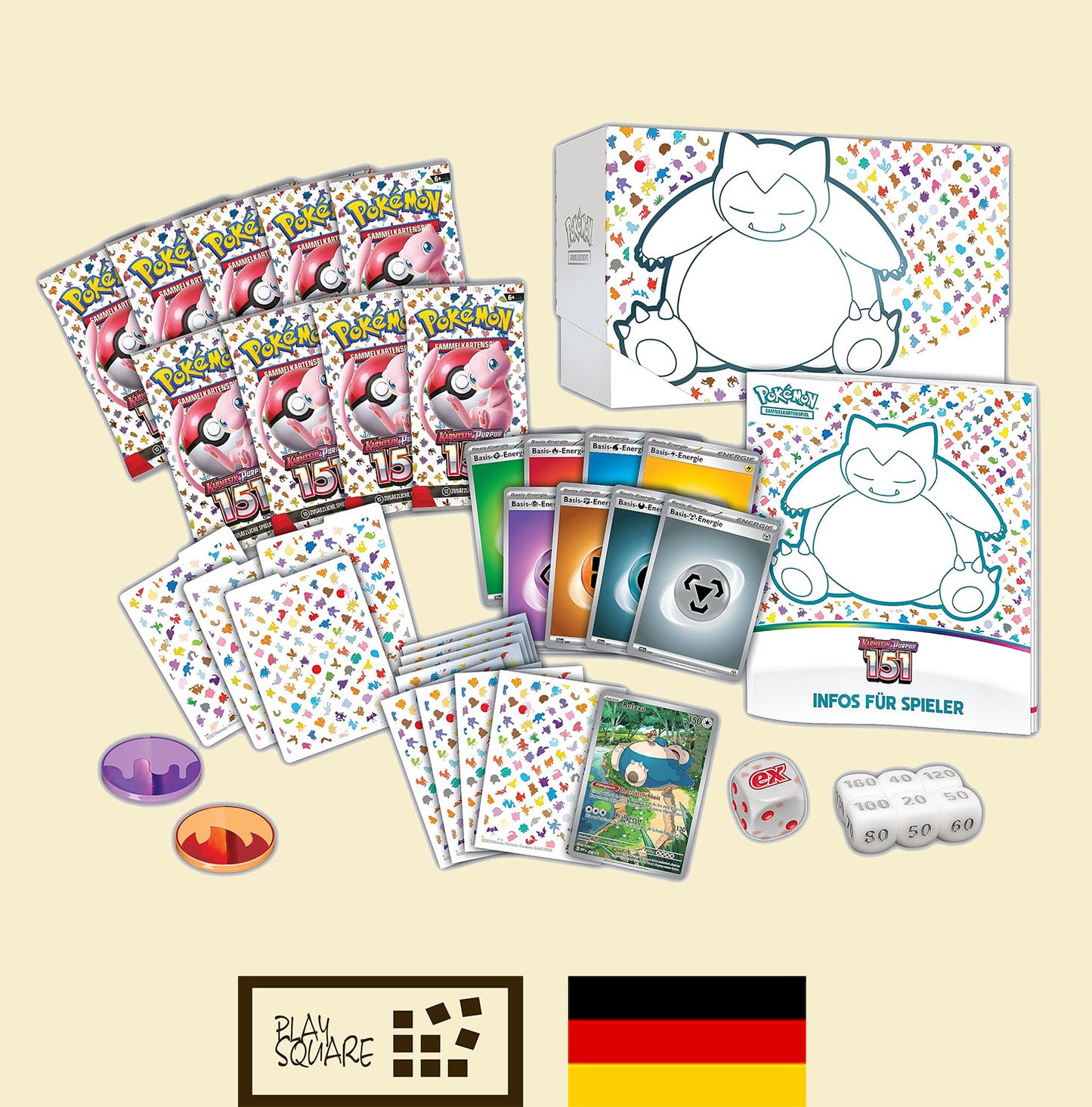 Pokémon TCG - KP3.5 "Karmesin & Purpur - 151" - Top Trainer Box - DE