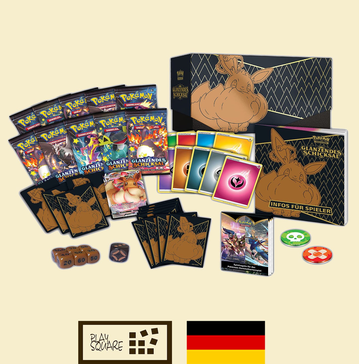 Pokémon TCG - SWSH4.5 "Schwert & Schild - Glänzendes Schicksal" - Top Trainer Box - DE
