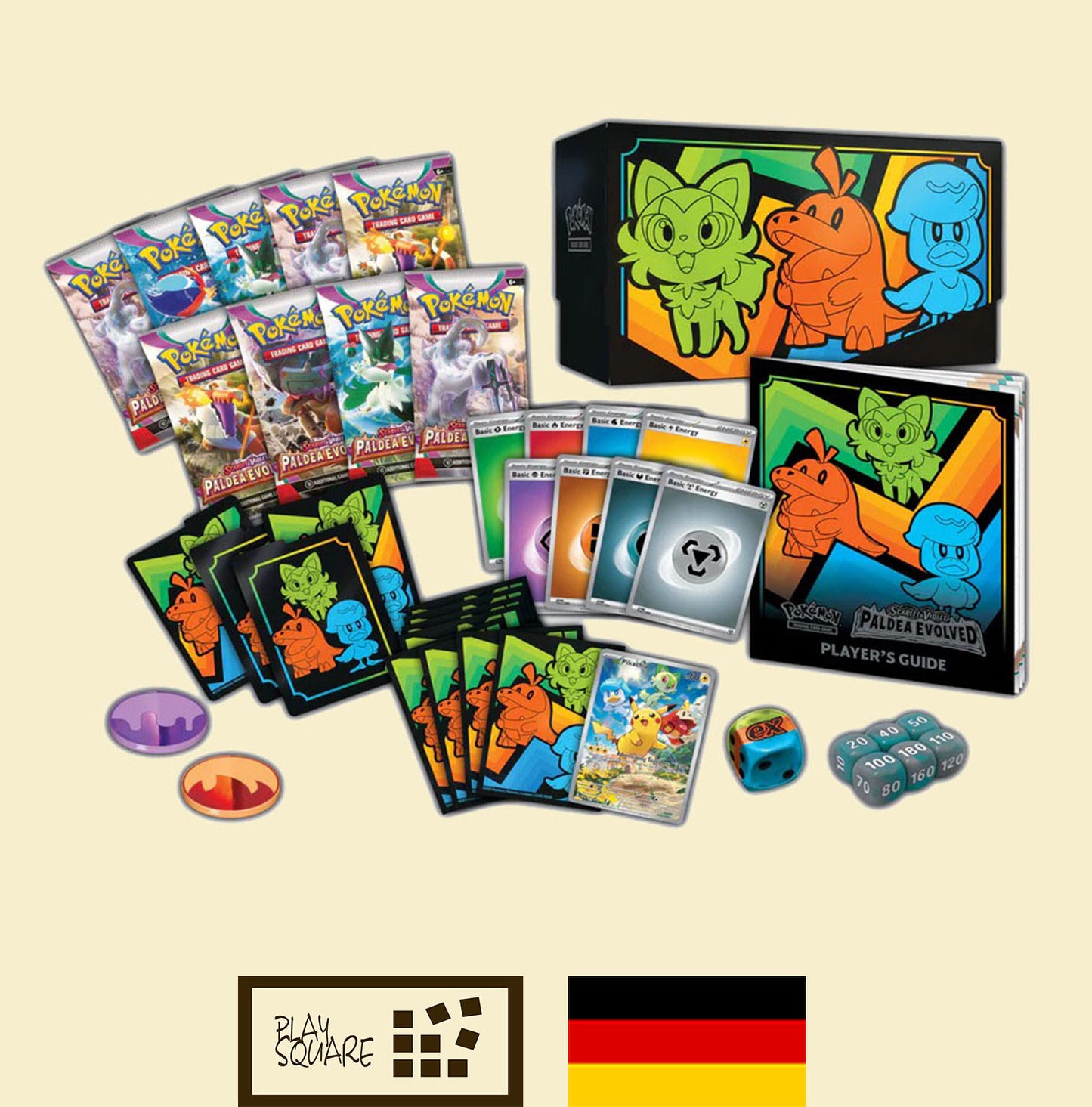 Pokémon TCG - KP2.0 "Karmesin & Purpur - Entwicklungen in Paldea" - Top Trainer Box - DE