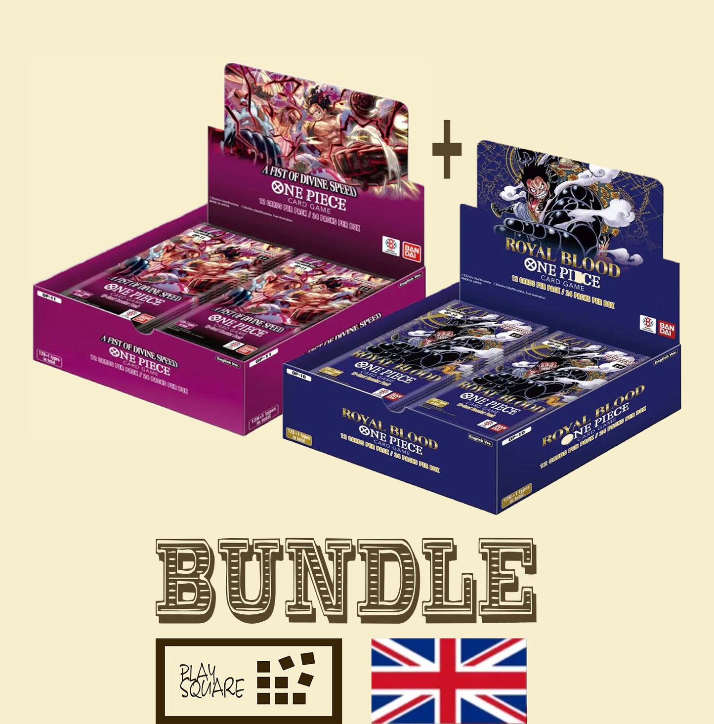 One Piece TCG Display Bundle - Royal Blood (OP10) + A Fist Of Divine Speed (OP11) Booster Display - EN