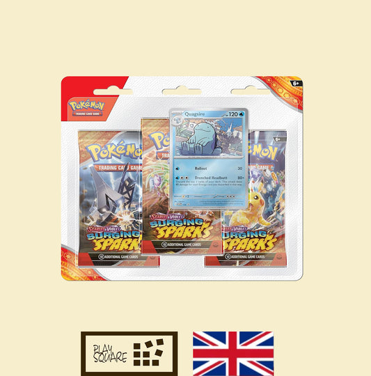 Pokémon TCG - SV08 "Scarlet & Violet - Surging Sparks" - 3-Pack Blister "Quagsire" - EN