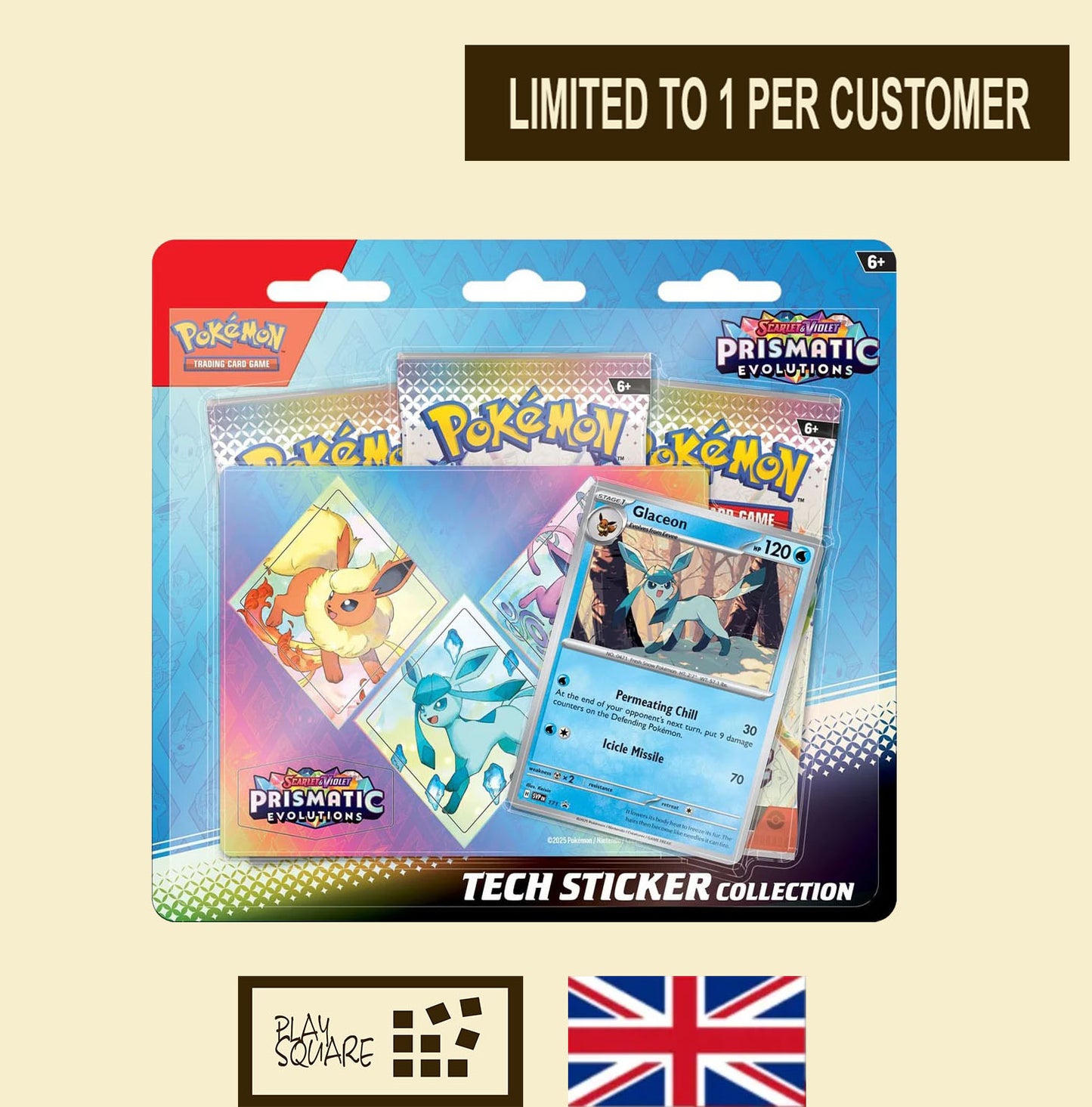 Pokémon TCG - SV8.5 "Scarlet & Violet Prismatic Evolutions" - Tech-Sticker-Collection - AUSWAHL - EN