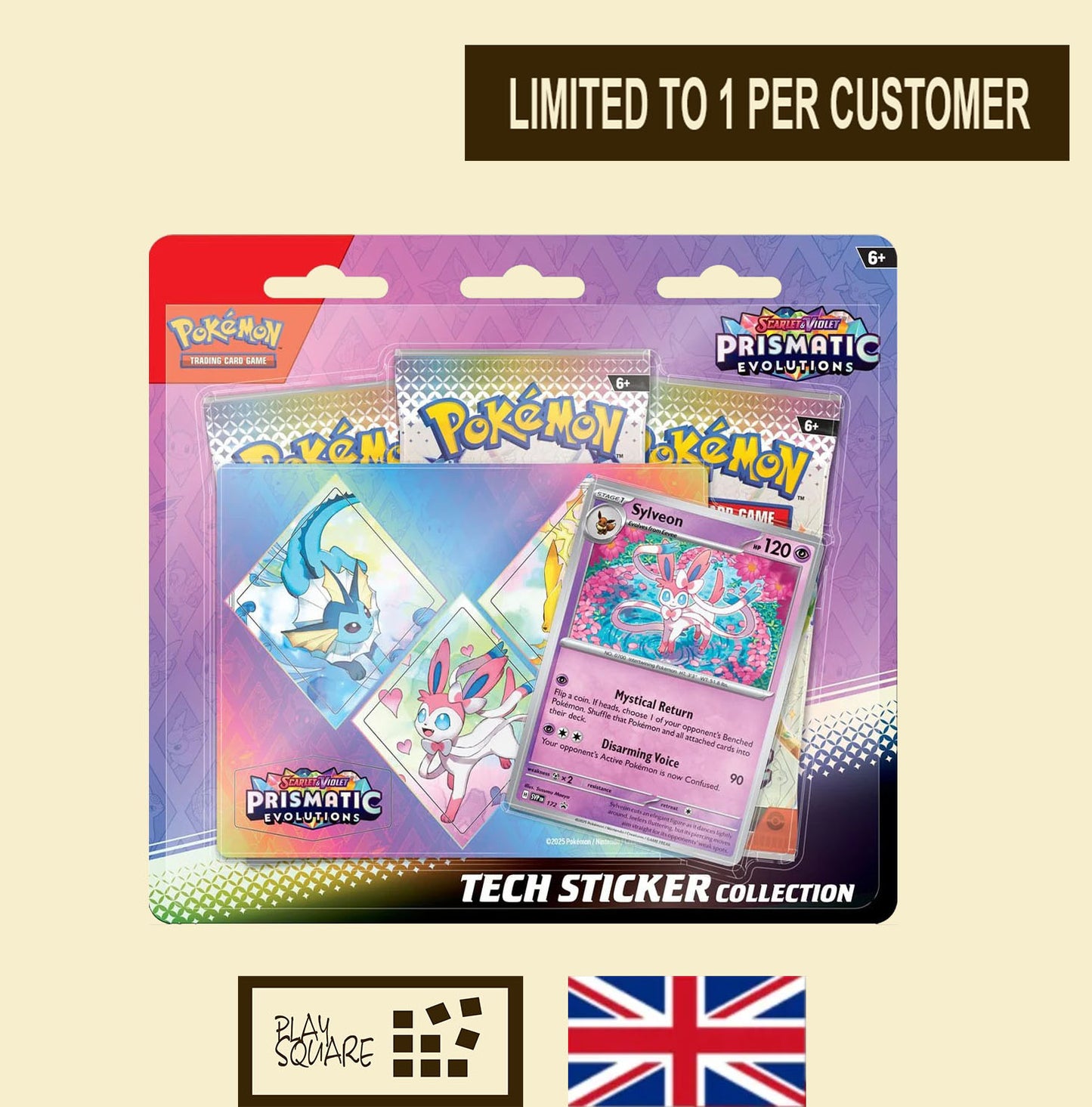 Pokémon TCG - SV8.5 "Scarlet & Violet Prismatic Evolutions" - Tech-Sticker-Collection - AUSWAHL - EN
