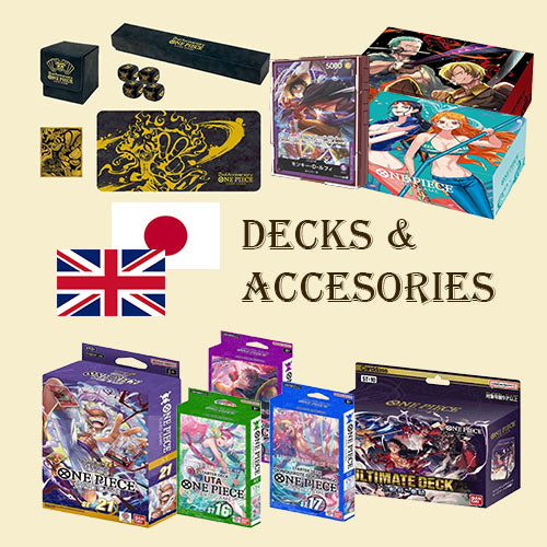 ONE PIECE TCG DECKS/ACCESORIES EN & JP