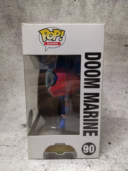 Doom - Space Marine 90 (American) (Blue) - Underground Toys Exclusive [Box damaged] - Funko Pop! - Vinyl Figur