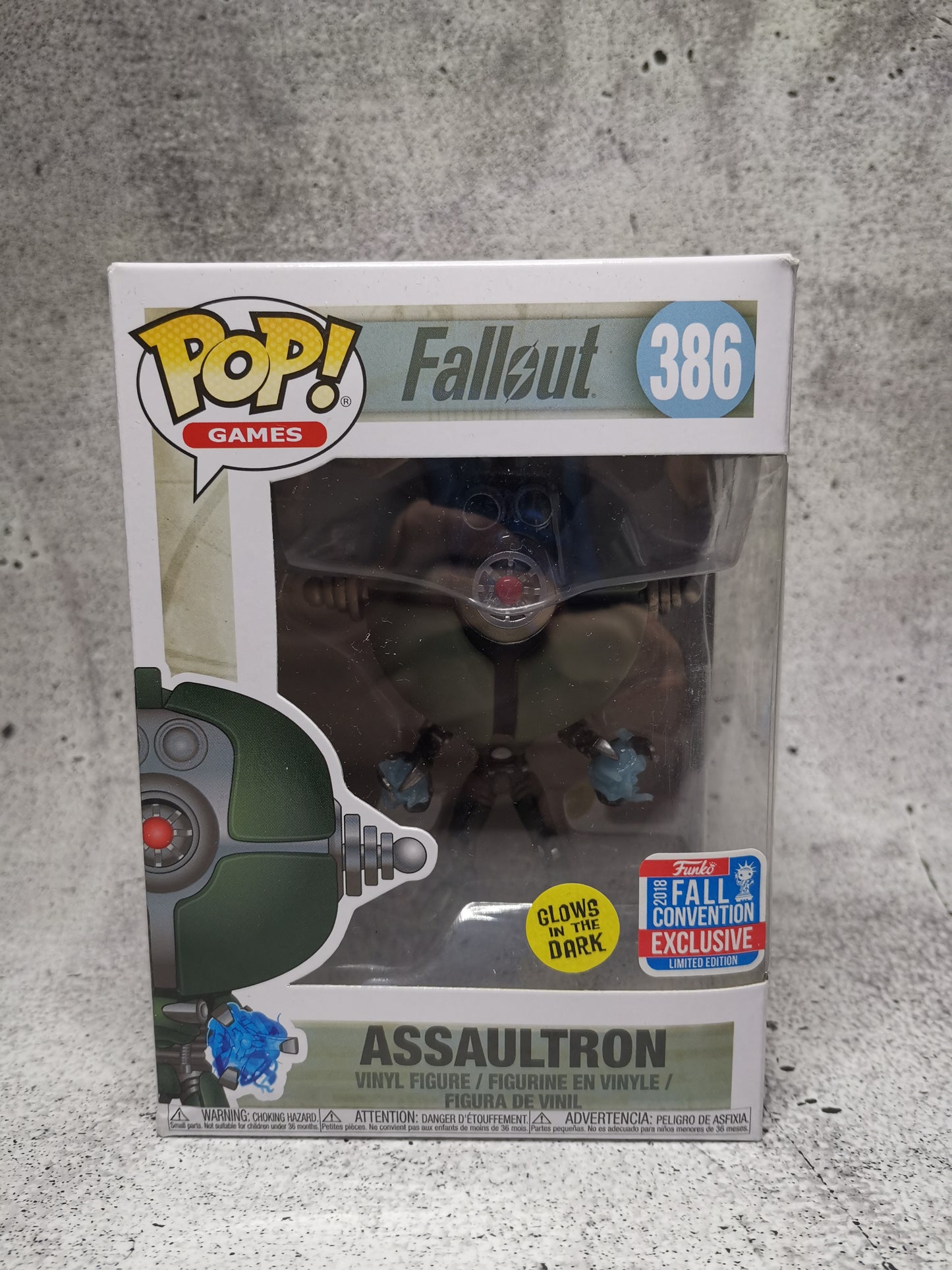 Fallout - Assaultron 386 - 2018 Fall Convention Exclusive GITD - Funko Pop! - Vinyl Figur