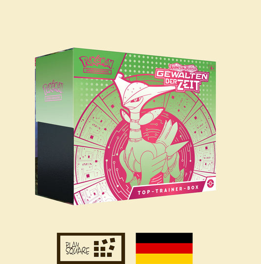 Pokémon TCG - KP5.0 "Karmesin & Purpur -  Gewalten der Zeit (Eisenblatt)" - Top Trainer Box - DE