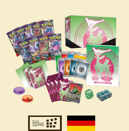 Pokémon TCG - KP5.0 "Karmesin & Purpur -  Gewalten der Zeit (Eisenblatt)" - Top Trainer Box - DE