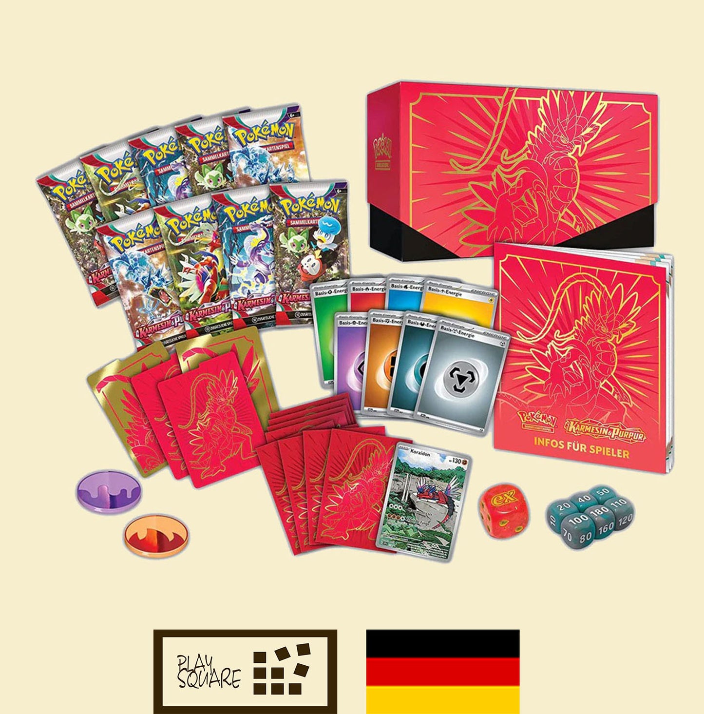 Pokémon TCG - KP2.0 "Karmesin & Purpur -  Koraidon" - Top Trainer Box - DE