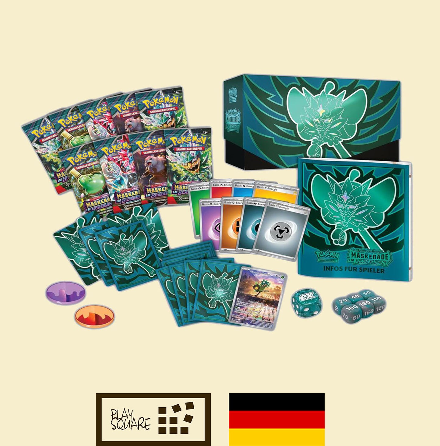 Pokémon TCG - KP6.0 "Karmesin & Purpur -  Maskerade im Zwielicht" - Top Trainer Box - DE