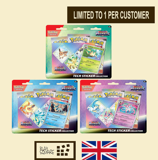 Pokémon TCG - SV8.5 "Scarlet & Violet Prismatic Evolutions" - Tech-Sticker-Collection - AUSWAHL - EN